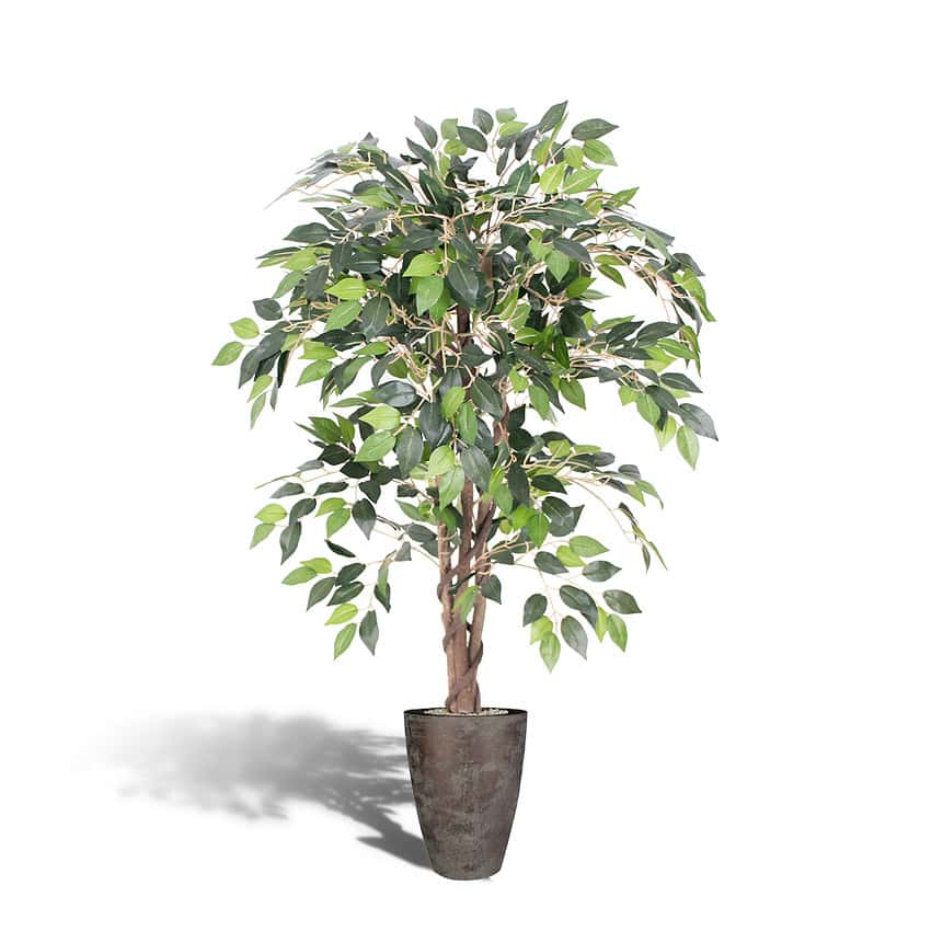Kunstplant mini ficus - vijgenboom - 90 cm - Afbeelding 3