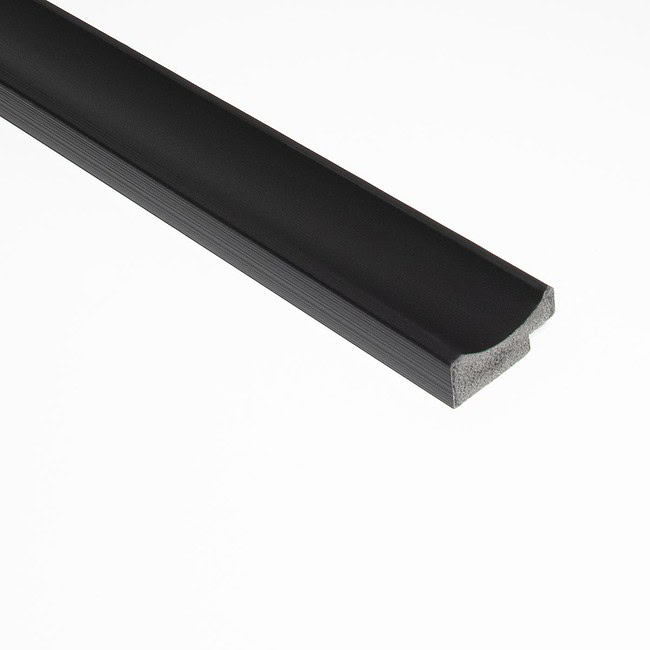 Lamelio 3D kunststof wandpaneel Onda - Afwerkstrip rechts - Zwart