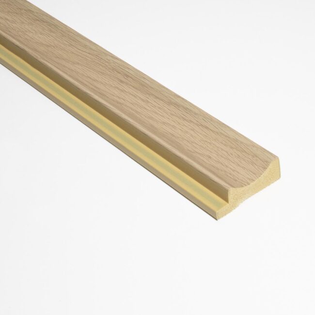 Lamelio 3D kunststof wandpaneel Onda - Afwerkstrip links - Naturel eiken