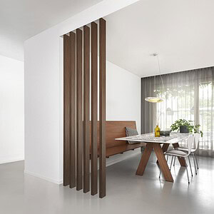 Roomdivider walnoot