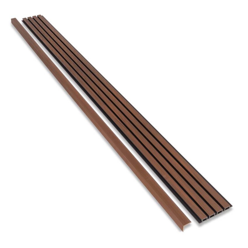 Akudeco® Buiten wandpanelen - Afdekprofiel - Teak - 290 x 5cm - Afbeelding 4