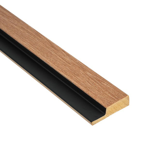 Lamelio 3D kunststof wandpaneel Milo - Afwerkstrip links - Eiken