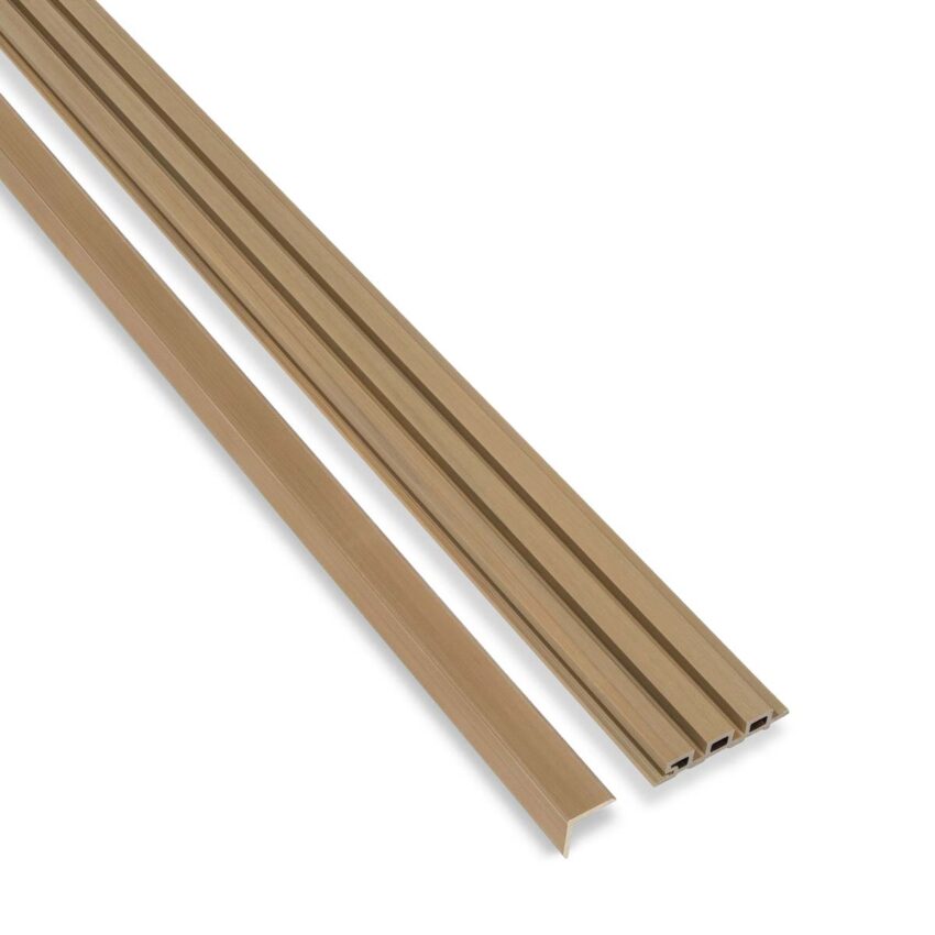 Akudeco® Buiten wandpanelen - Afdekprofiel - Oak Bruin - 290 x 5cm - Afbeelding 2