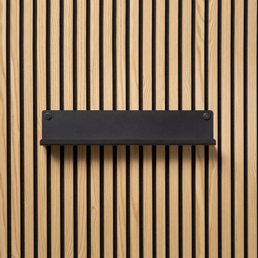 Akudeco - Metalen wandplank voor akoestische wandpanelen - 52cm - Zwart - Afbeelding 3