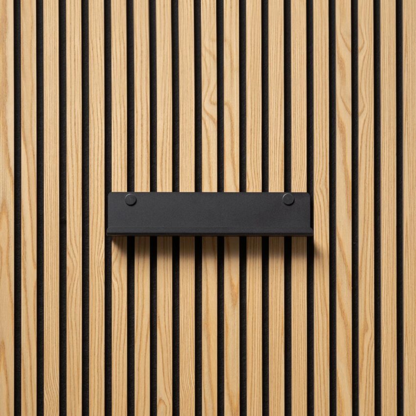 Akudeco - Metalen wandplank voor akoestische wandpanelen - 36cm - Zwart - Afbeelding 2