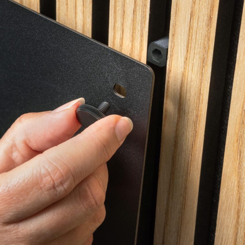 Akudeco - Metalen wandplank voor akoestische wandpanelen - 36cm - Zwart - Afbeelding 4