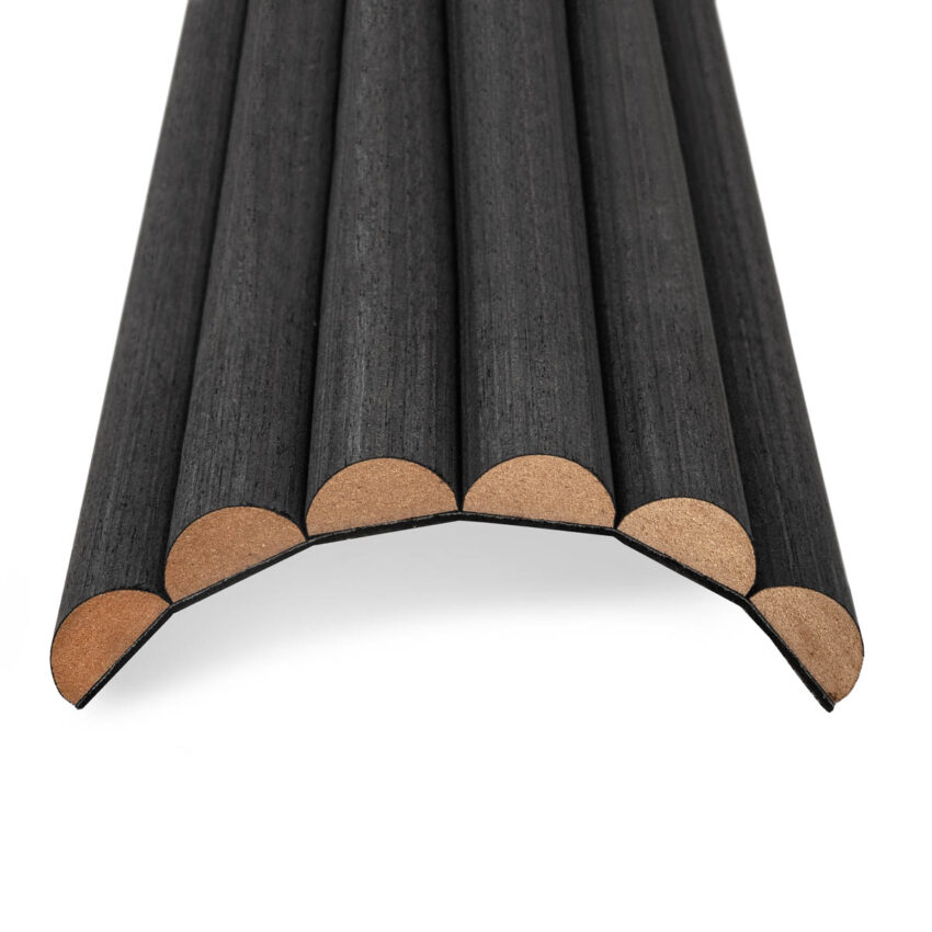 Akudeco® Tambour wandpanelen - Houtskool - 270 x 30 cm - Afbeelding 4