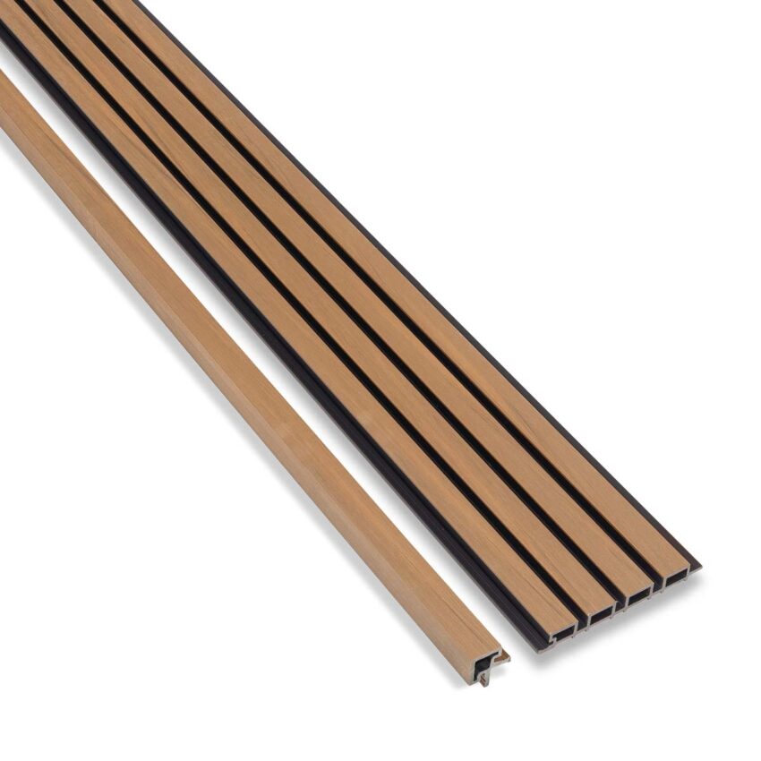 Akudeco® Buiten wandpanelen - Hoekprofiel - Klassiek eiken - 290 x 5cm - Afbeelding 2