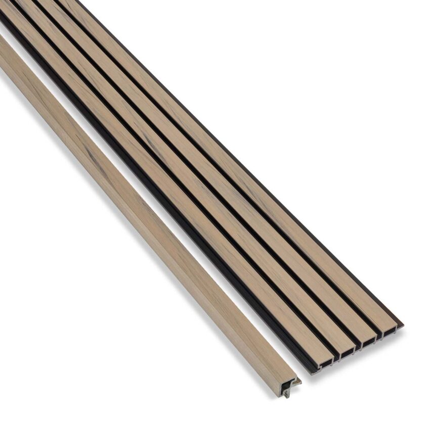 Akudeco® Buiten wandpanelen - Hoekprofiel - Grey wash - 290 x 5cm - Afbeelding 2