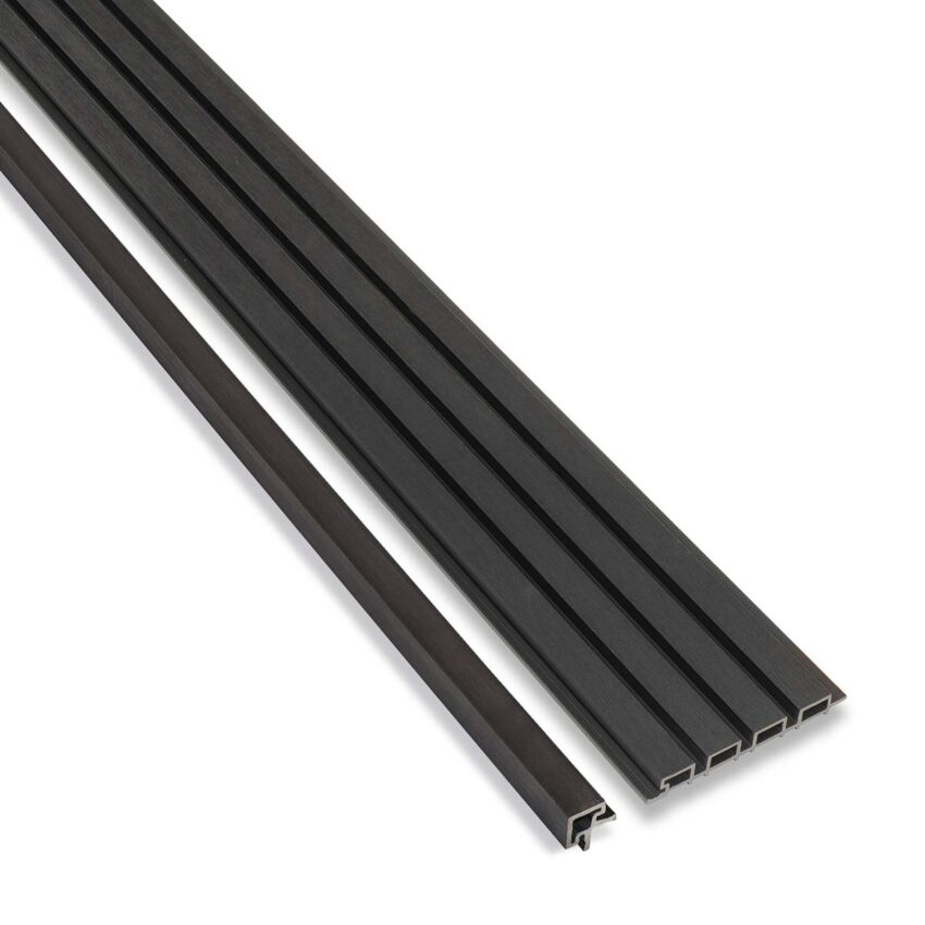 Akudeco® Buiten wandpanelen - Hoekprofiel - Houtskool - 290 x 5cm - Afbeelding 2