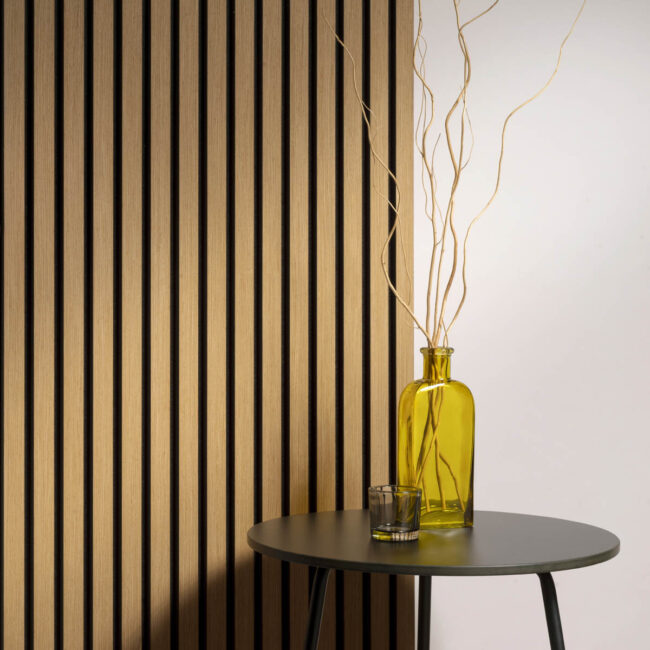 Akudeco® Akoestische wandpanelen - Oud Eiken - 270 x 60cm