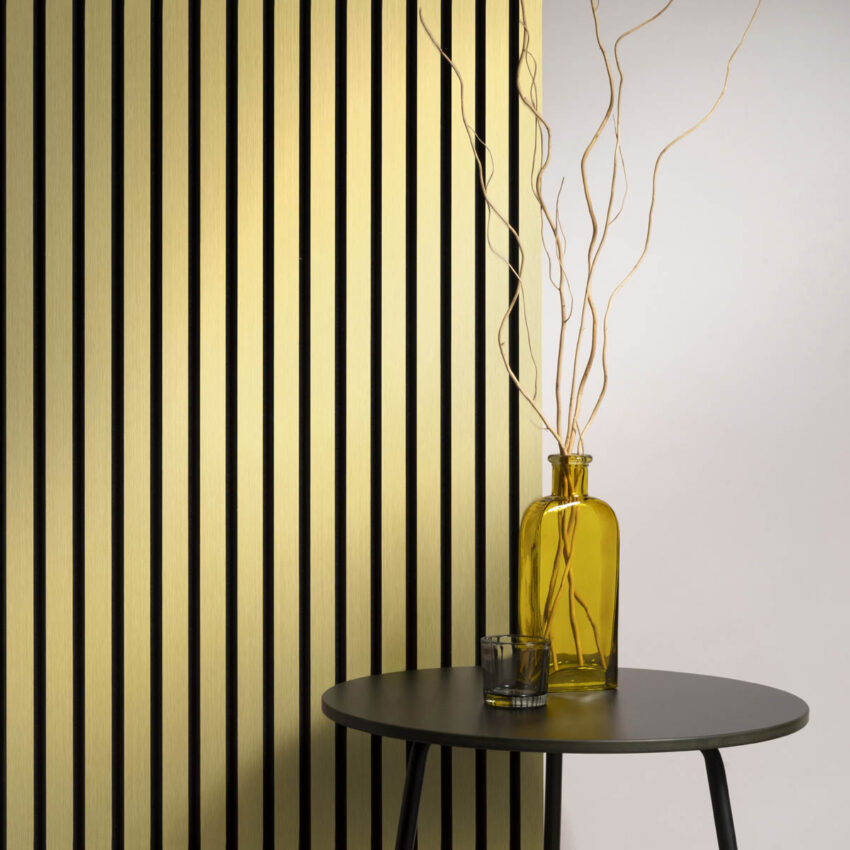 Akudeco® Akoestische wandpanelen - Goud - 270 x 60cm