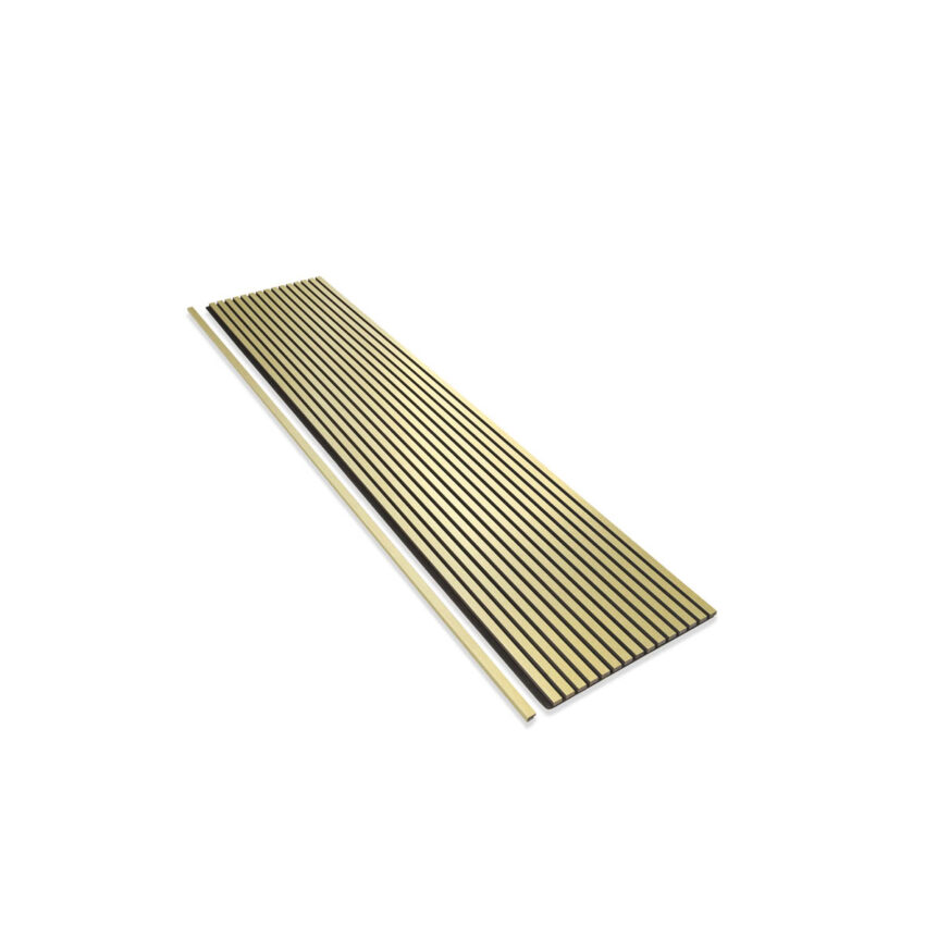 Akudeco® Eindlat akoestisch wandpaneel - Goud - 270 x 2.7cm - Afbeelding 5