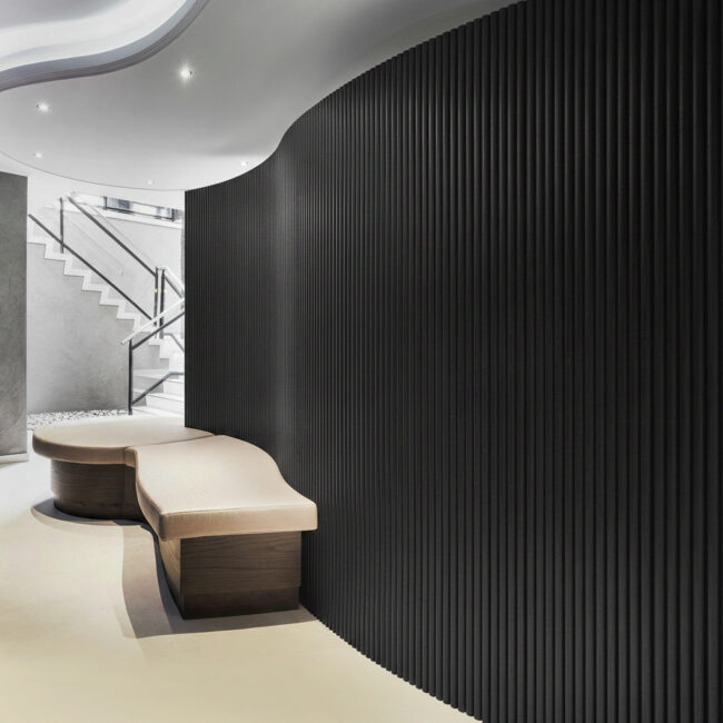 Alternative view of Akudeco® Tambour wandpanelen - Houtskool - 270 x 30 cm