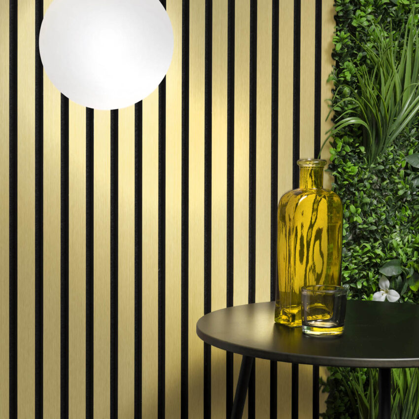 Akudeco® Akoestische wandpanelen - Goud - 270 x 60cm - Afbeelding 4