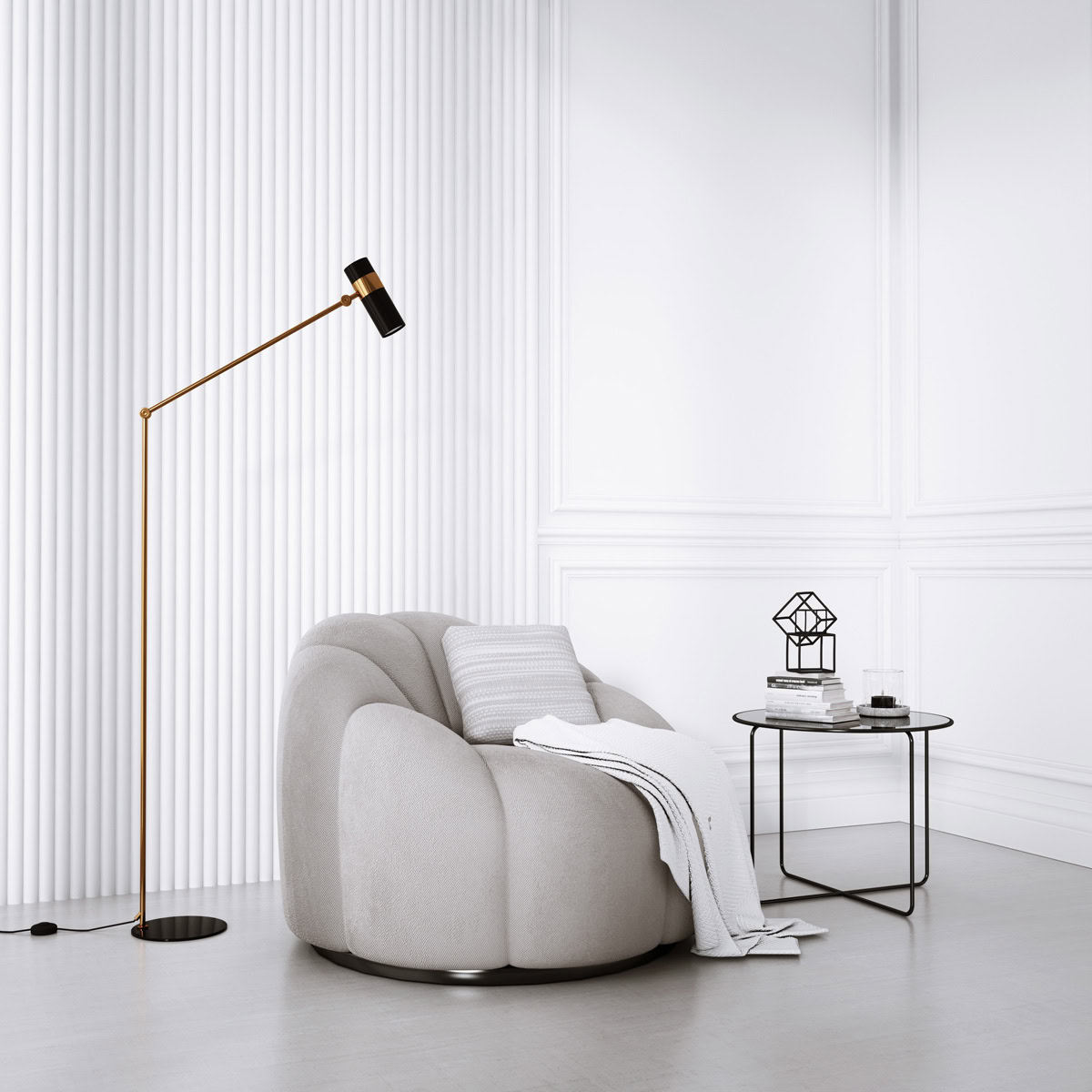 Lamelio 3D kunststof wandpaneel - Badkamer wandpanelen - Infinity - Luna - Wit - Afbeelding 5