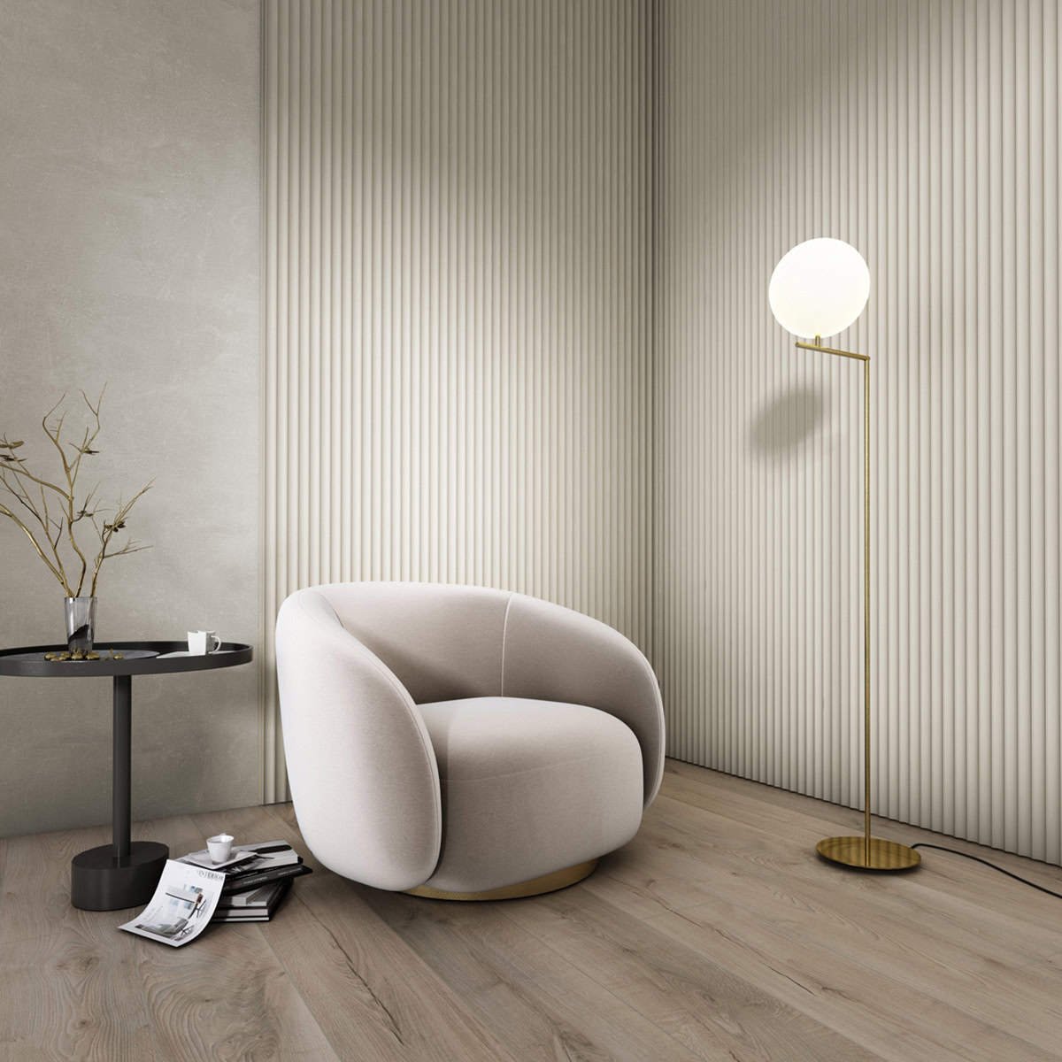 Lamelio 3D kunststof wandpaneel - Badkamer wandpanelen - Infinity - Onda - Wit - Afbeelding 4