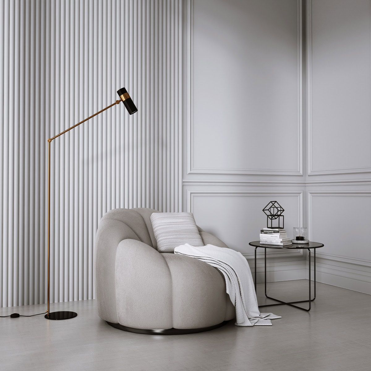 Lamelio 3D kunststof wandpaneel - Badkamer wandpanelen - Infinity - Luna - Wit - Afbeelding 6