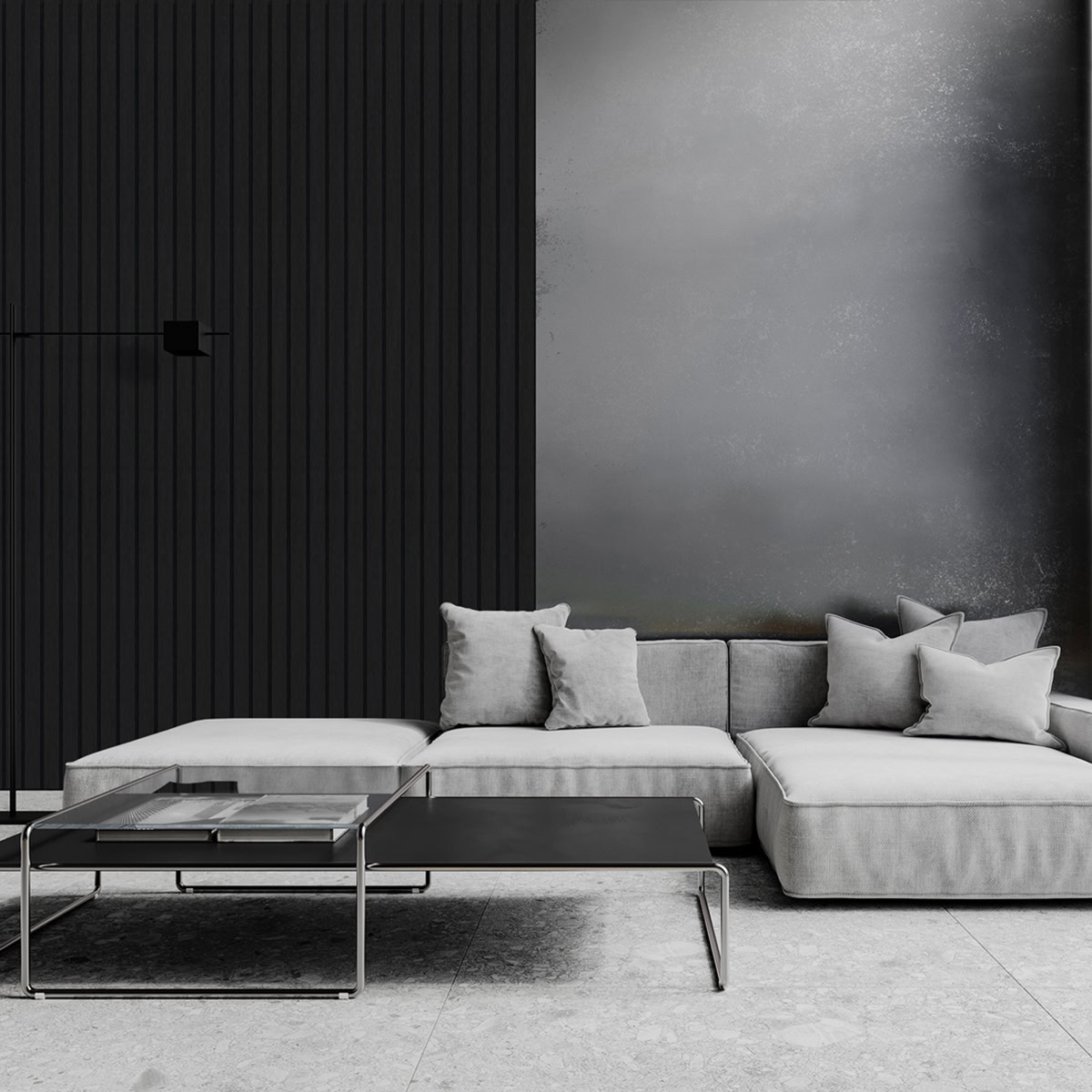 Lamelio 3D kunststof wandpaneel - Badkamer wandpanelen - Roca - Onyx Black - Afbeelding 4