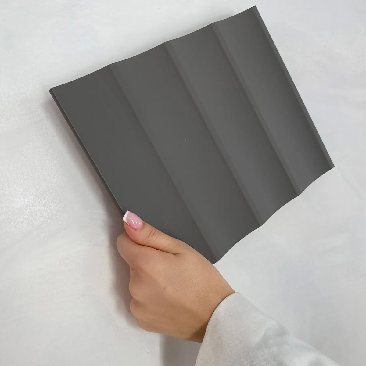 Lamelio 3D kunststof wandpaneel - Badkamer wandpanelen - Velutto - Misty Grey - Afbeelding 2