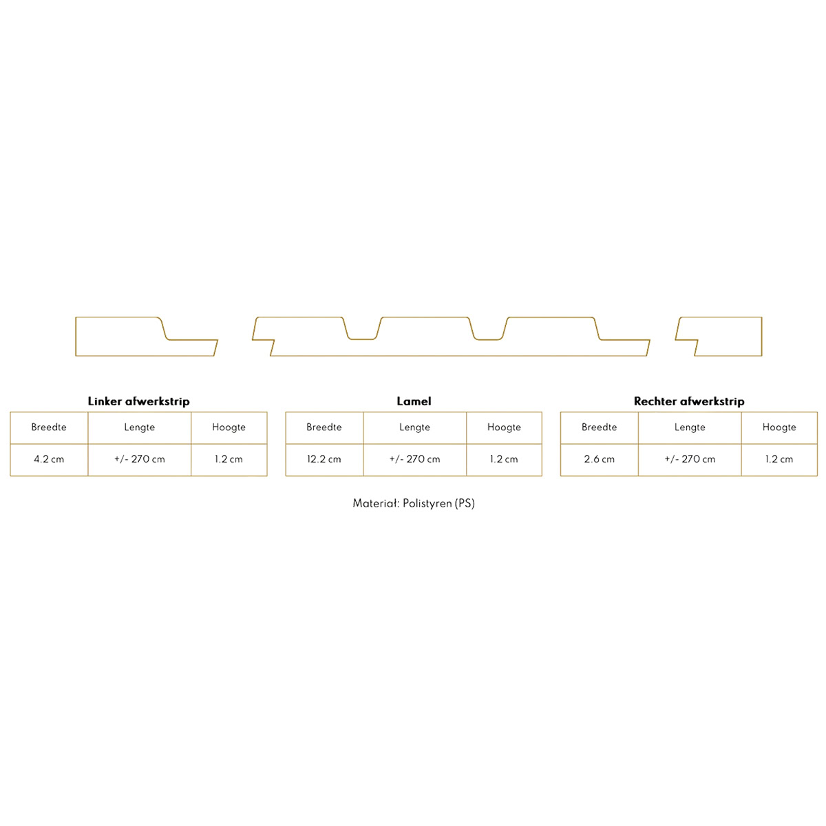 Lamelio 3D kunststof wandpaneel - Infinity - Afwerkstrip links - Afbeelding 7