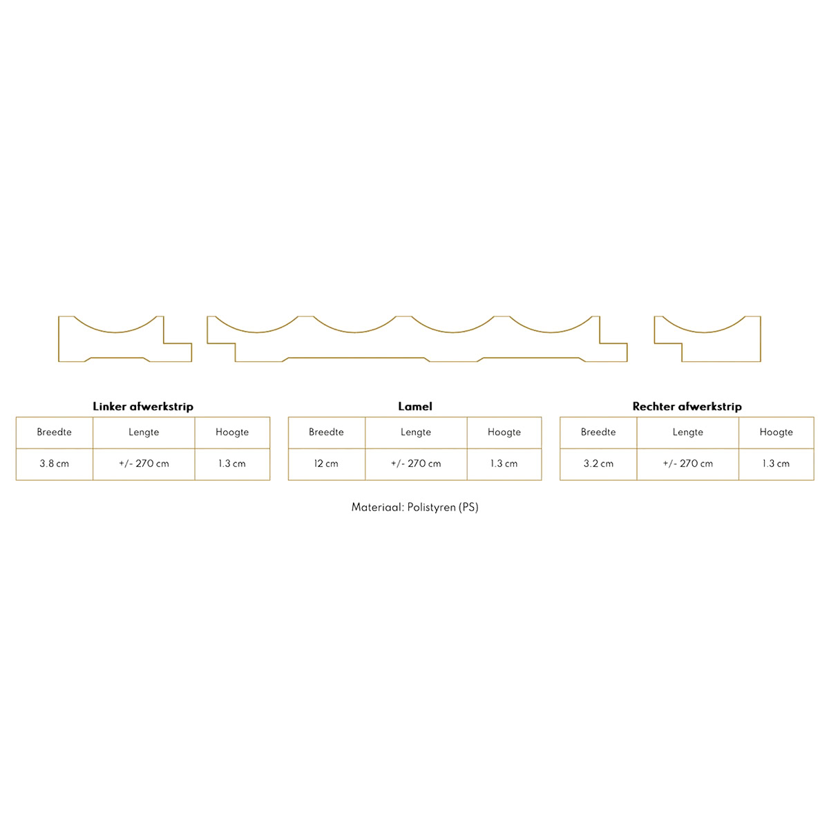 Lamelio 3D kunststof wandpaneel - Infinity - Afwerkstrip links - Afbeelding 8