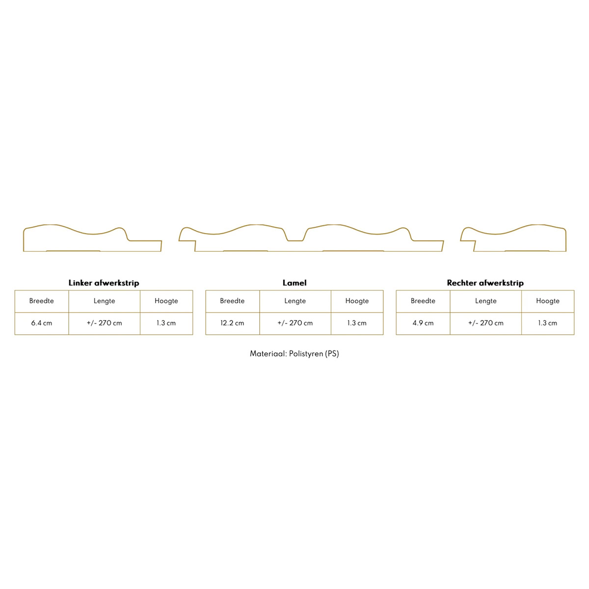 Lamelio 3D kunststof wandpaneel - Infinity - Afwerkstrip links - Afbeelding 9