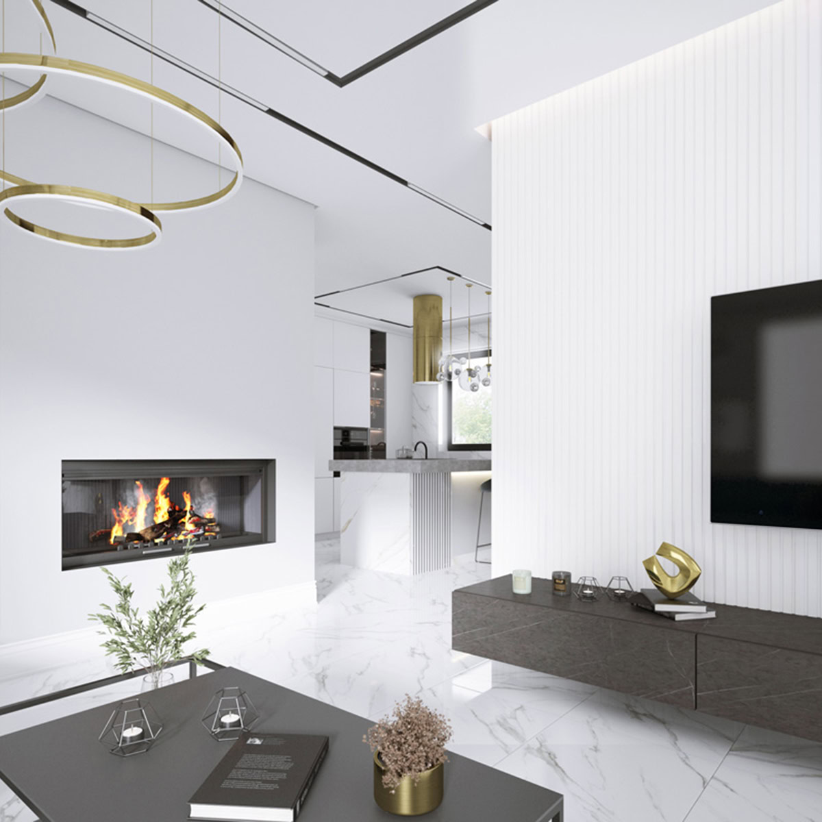 Lamelio 3D kunststof wandpaneel - Badkamer wandpanelen - Infinity - Olmo - Wit - Afbeelding 4