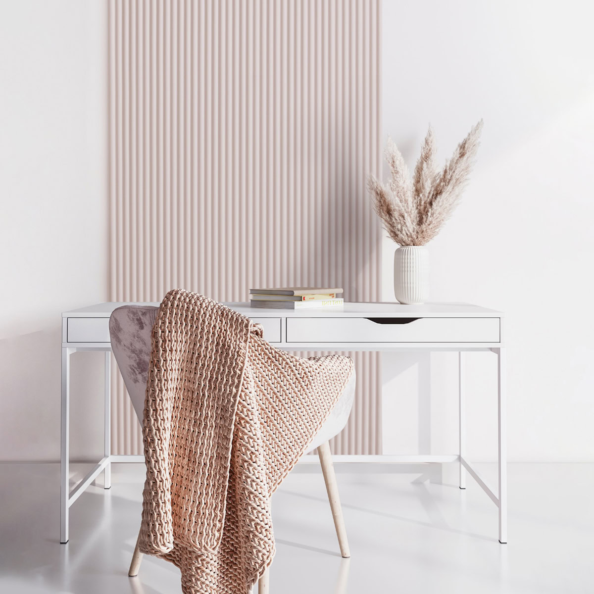 Lamelio 3D kunststof wandpaneel - Badkamer wandpanelen - Infinity - Luna - Wit - Afbeelding 8