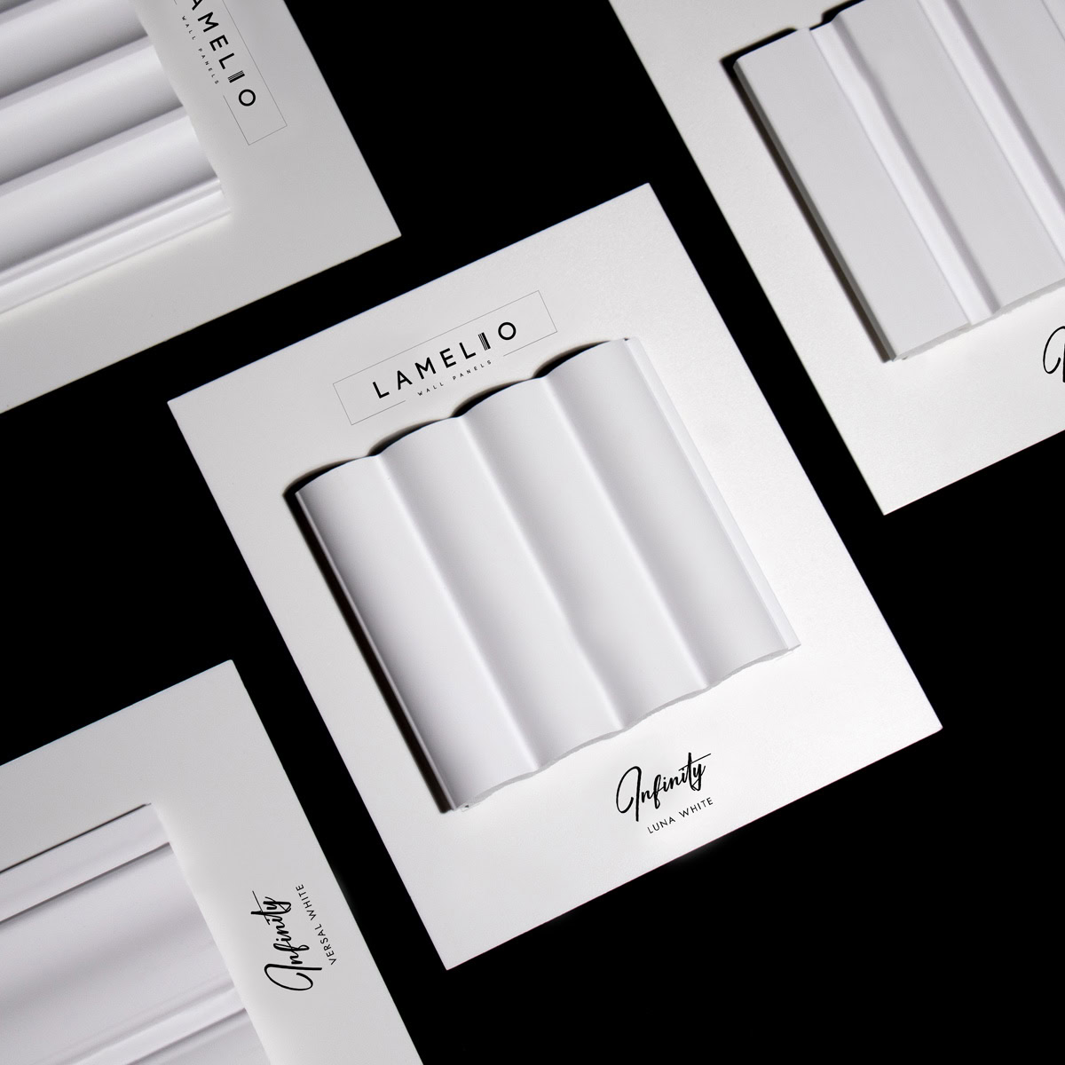 Lamelio 3D kunststof wandpaneel - Badkamer wandpanelen - Infinity - Luna - Wit - Afbeelding 3