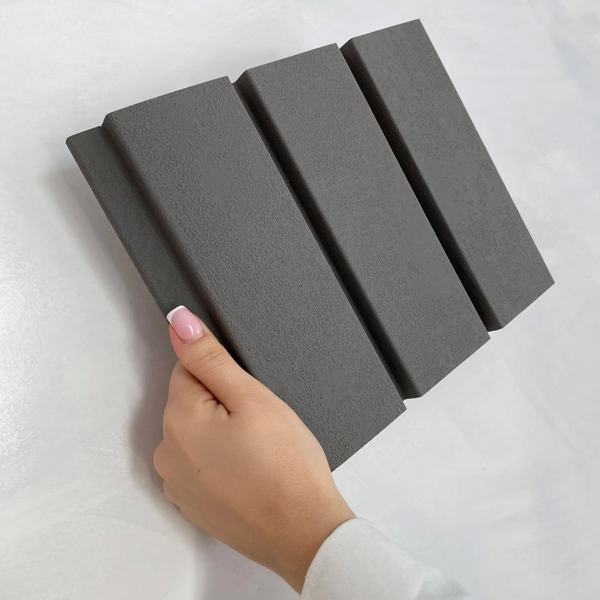 Lamelio 3D kunststof wandpaneel - Badkamer wandpanelen - Roca - Stormy Grey - Afbeelding 2