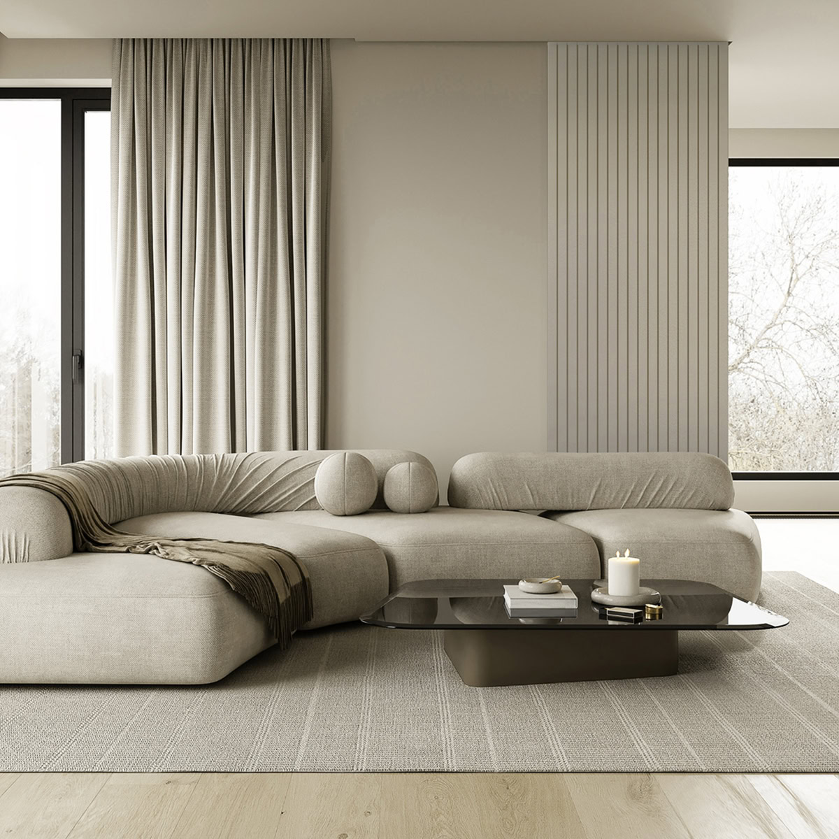 Lamelio 3D kunststof wandpaneel - Badkamer wandpanelen - Roca - Moonlight Grey - Afbeelding 3