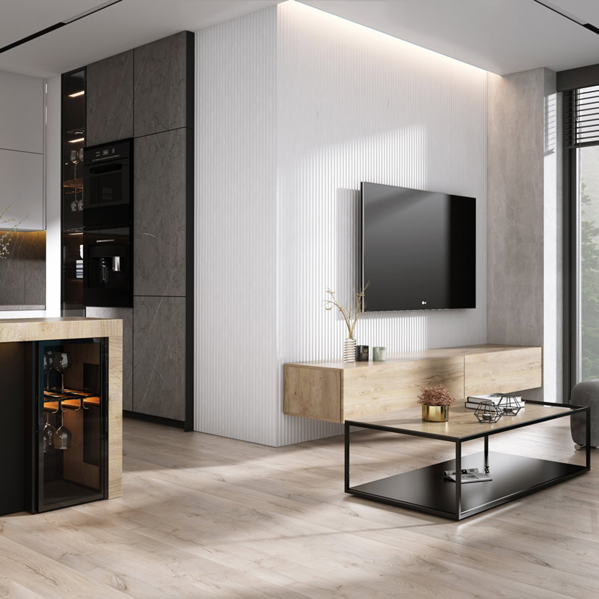 Lamelio 3D kunststof wandpaneel - Badkamer wandpanelen - Infinity - Onda - Wit - Afbeelding 5