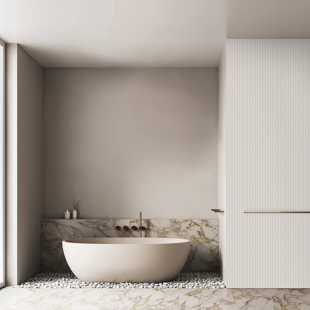 Lamelio 3D kunststof wandpaneel - Badkamer wandpanelen - Gresso - Natural Light - Afbeelding 3