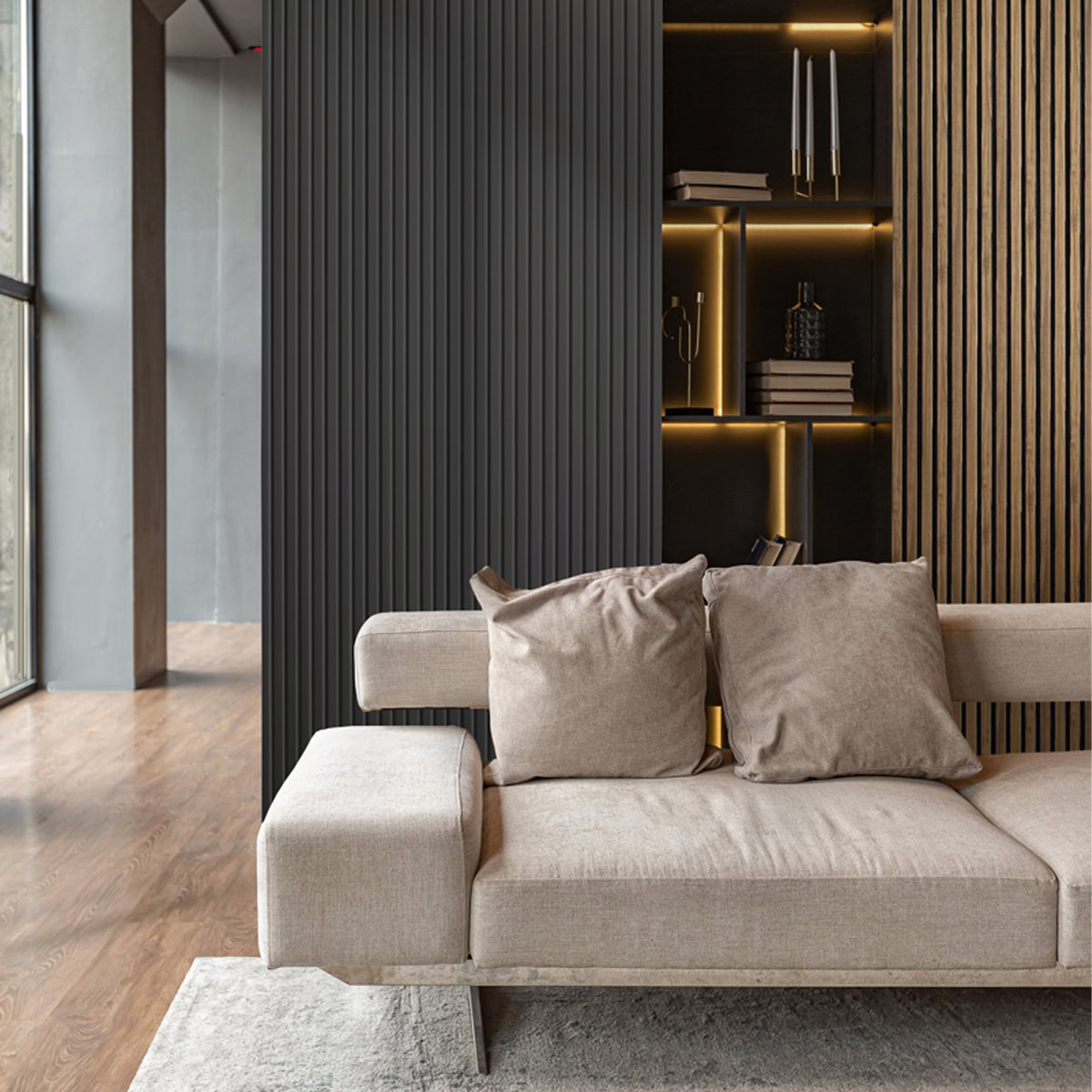 Lamelio 3D kunststof wandpaneel - Badkamer wandpanelen - Infinity - Olmo - Wit - Afbeelding 7