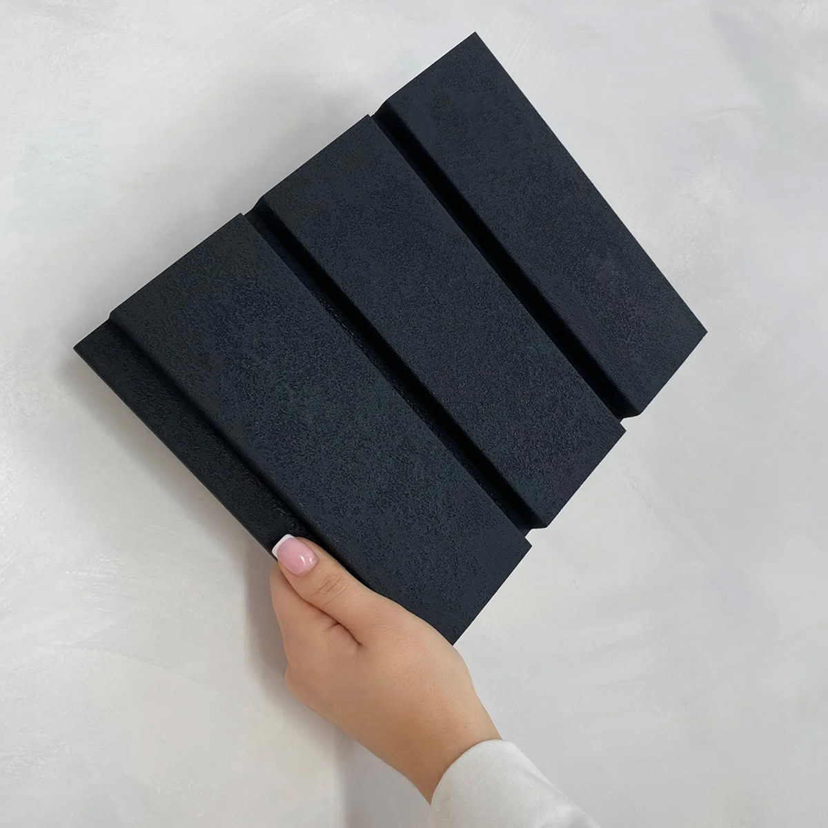 Lamelio 3D kunststof wandpaneel - Badkamer wandpanelen - Roca - Onyx Black - Afbeelding 2