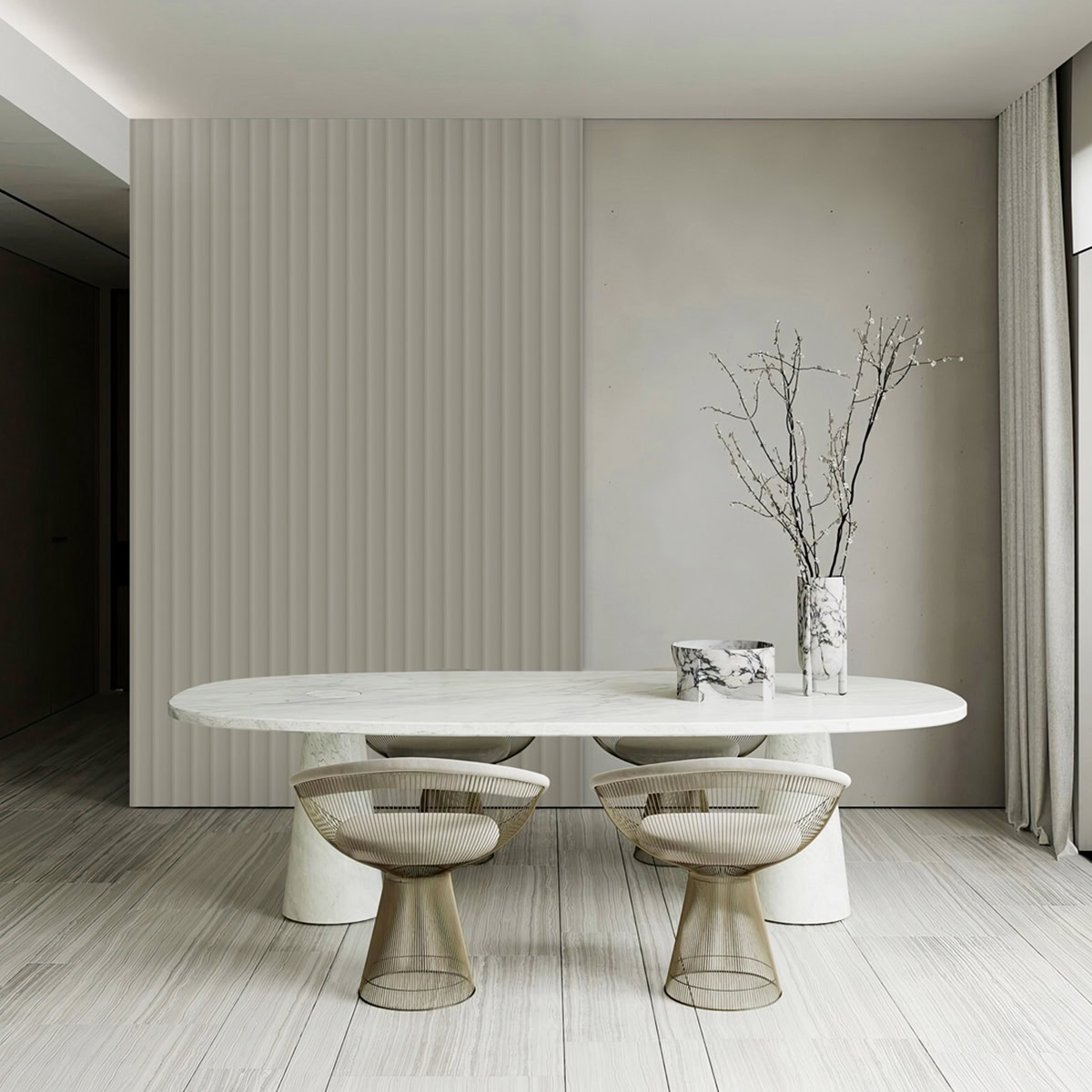 Lamelio 3D kunststof wandpaneel - Badkamer wandpanelen - Velutto - Dessert Beige - Afbeelding 3