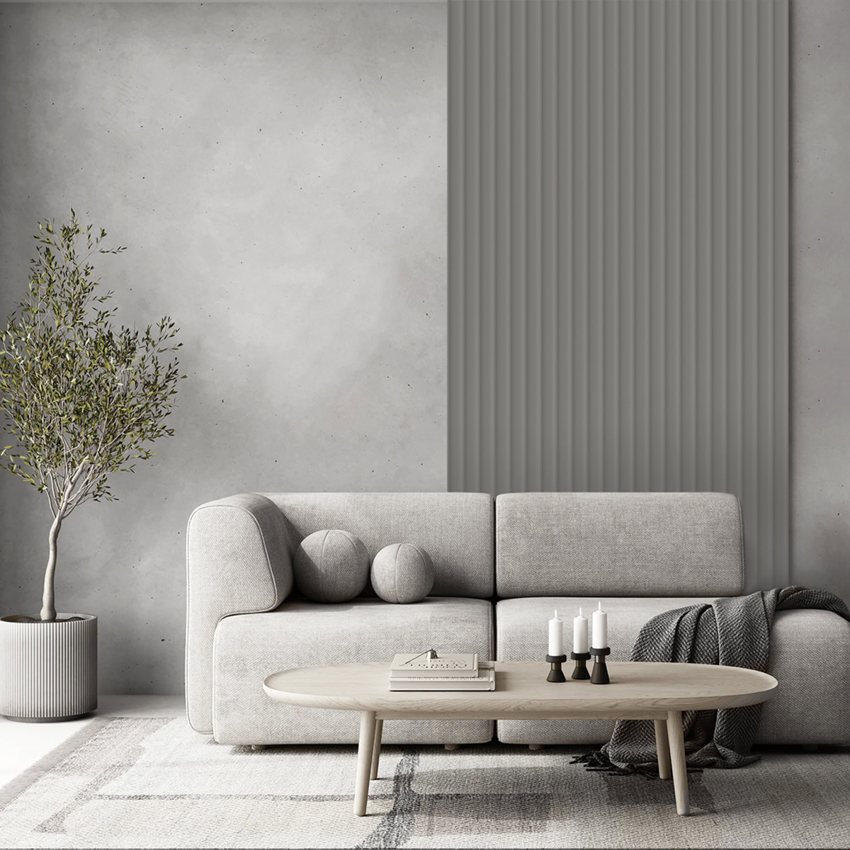 Lamelio 3D kunststof wandpaneel - Badkamer wandpanelen - Velutto - Misty Grey - Afbeelding 3