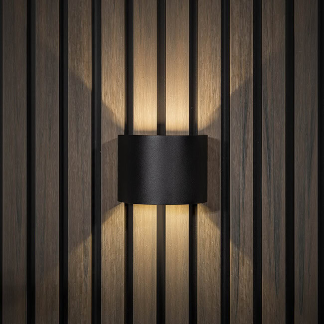 zwarte aluminium buitenlamp LED