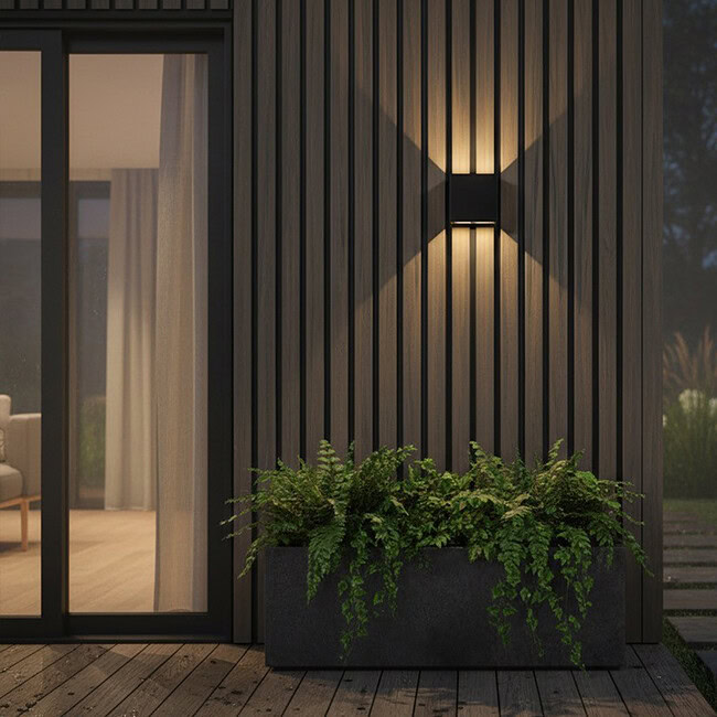 buiten wandlamp vierkant