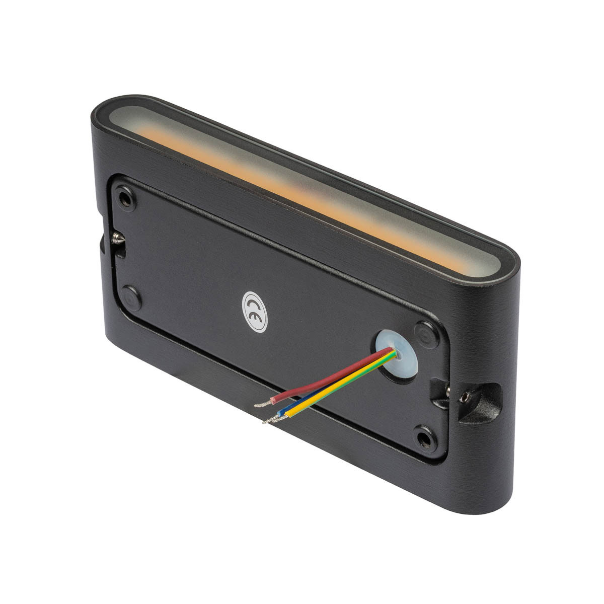 gevelverlichting rechthoek zwart