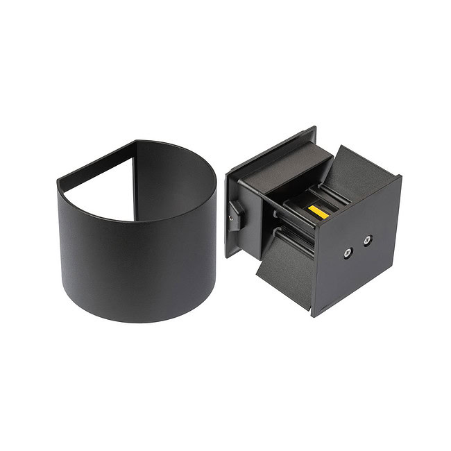 moderne wandlamp buiten zwart met sensor