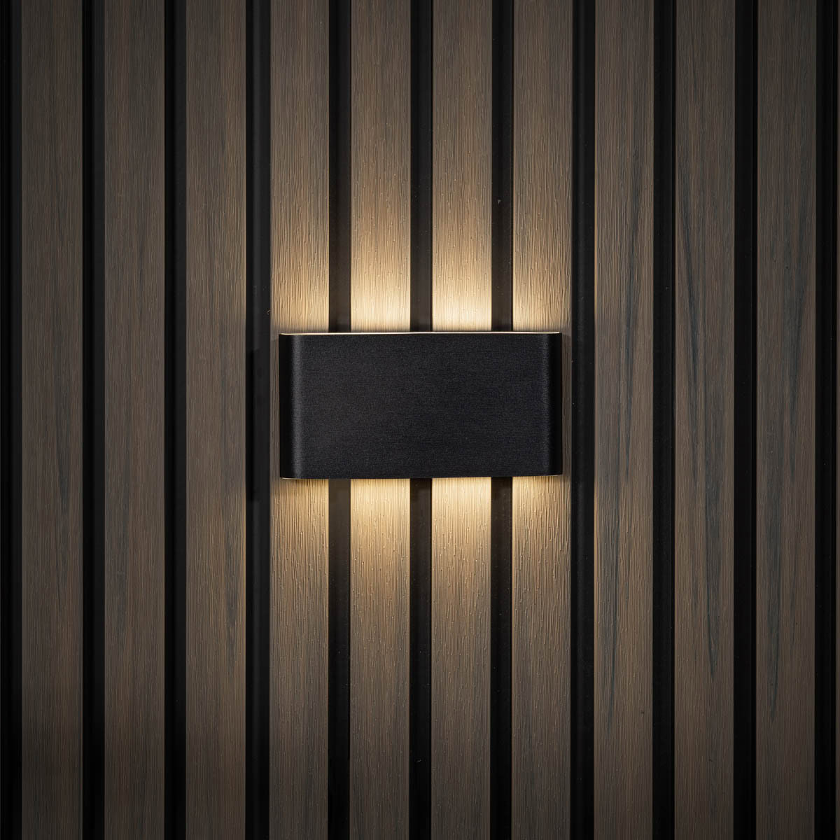 zwarte buitenlamp horizontaal