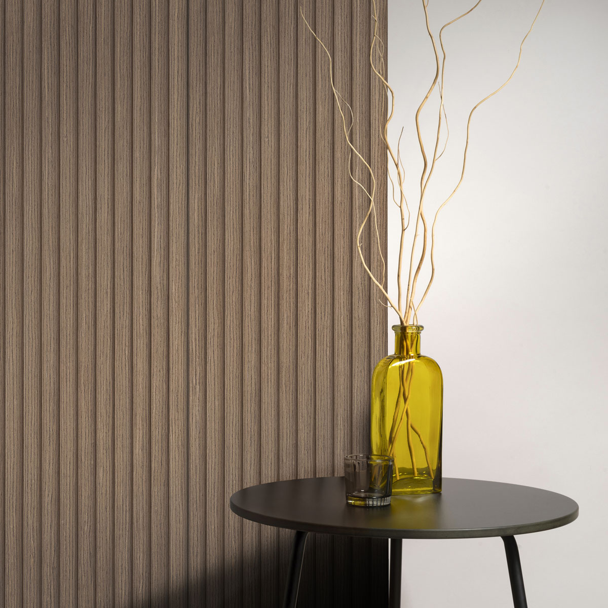 Akudeco® Tambour flexibele wandpanelen - Walnoot - 270 x 30 cm