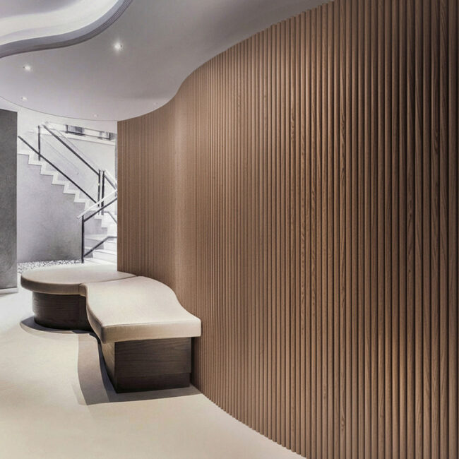 Alternative view of Akudeco® Tambour flexibele wandpanelen - Walnoot - 270 x 30 cm