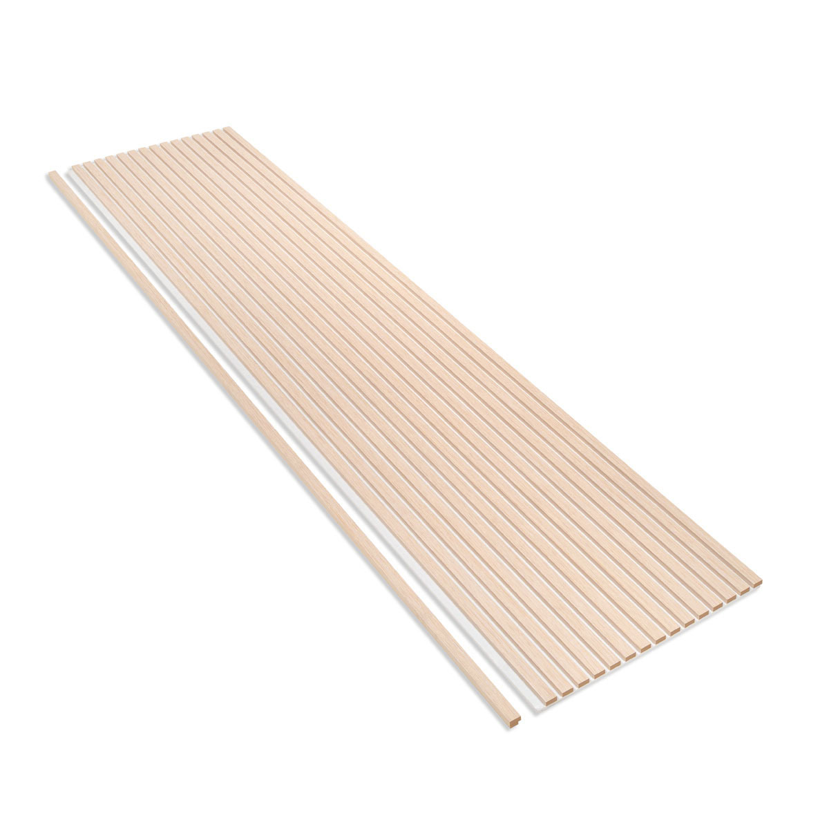Akudeco® Eindlat akoestisch wandpaneel - White Wash - 3-zijdig - 270 x 2.7cm - Afbeelding 5