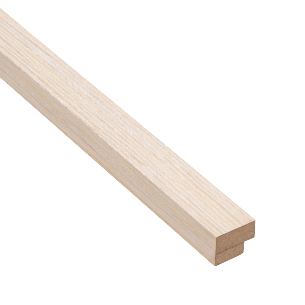 Akudeco® Eindlat akoestisch wandpaneel - White Wash - 3-zijdig - 270 x 2.7cm