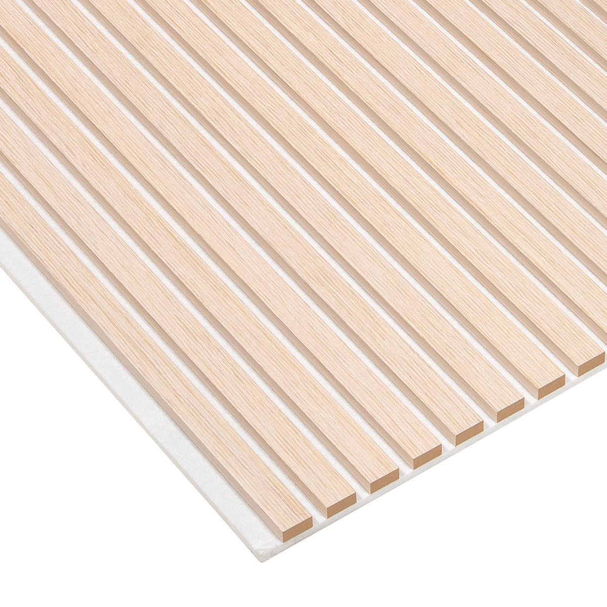 Akudeco® Akoestische wandpanelen - White Wash - 3-zijdig - Wit vilt - 270 x 60cm - Afbeelding 2