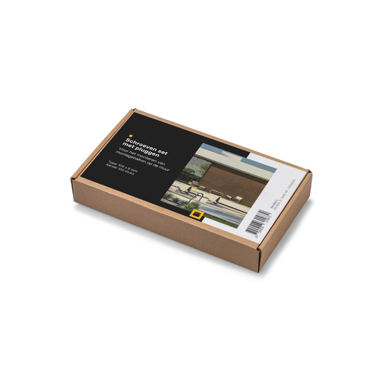 Akudeco® Schroeven en pluggen voor montagebalken – 100 stuks