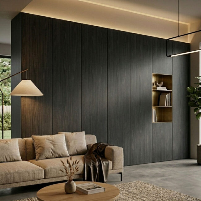 Alternative view of Akudeco® Houten decorpanelen - Houtskool - 270 x 60cm